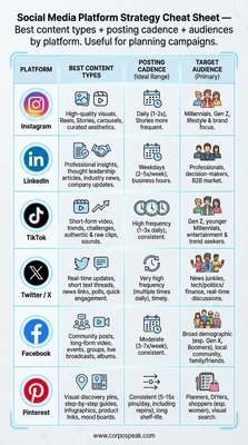 Social Media Platform Strategy Cheat Sheet